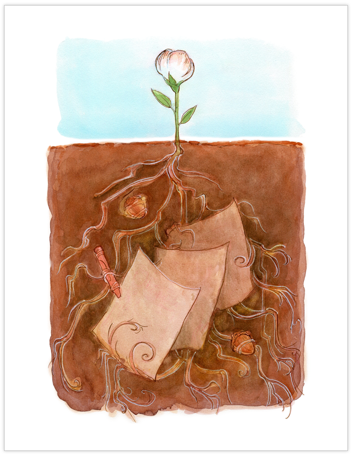 “Bury the Pages” Art Print by Casey Robin