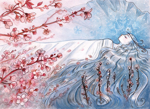 “Sleeping Spring” Art Print by Casey Robin