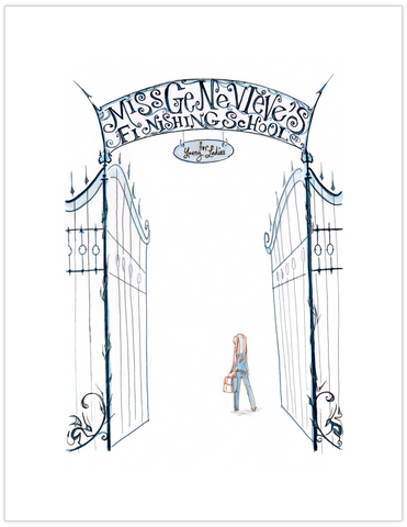 “Miss Genevieve’s Finishing School” Art Print by Casey Robin